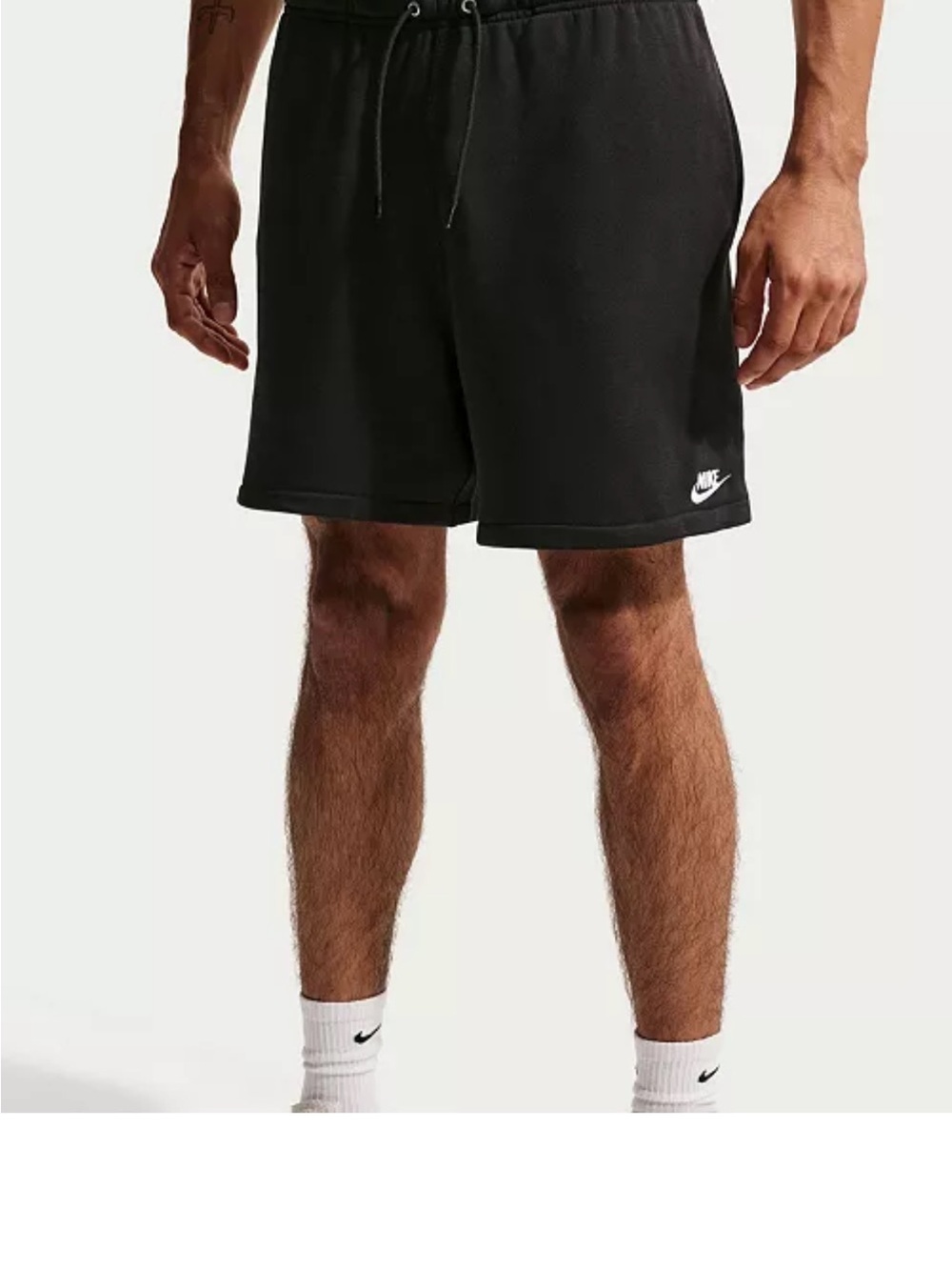 Nike Club French Terry Flow Shorts Mens Sz Small Black